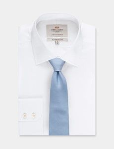 Sky Blue Grenadine Italian Silk Tie - 1913 Collection-preview2