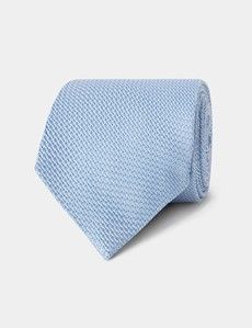 Sky Blue Grenadine Italian Silk Tie - 1913 Collection