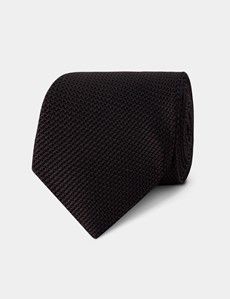 Chocolate Brown Grenadine Italian Silk Tie - 1913 Collection