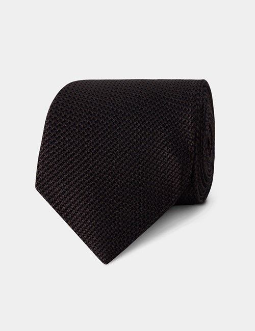 Chocolate Brown Grenadine Italian Silk Tie - 1913 Collection