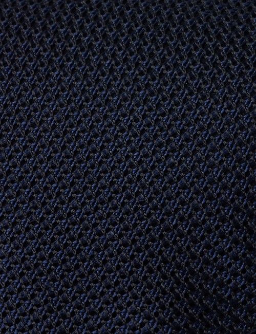 Navy Grenadine Italian Silk Tie - 1913 Collection-preview
