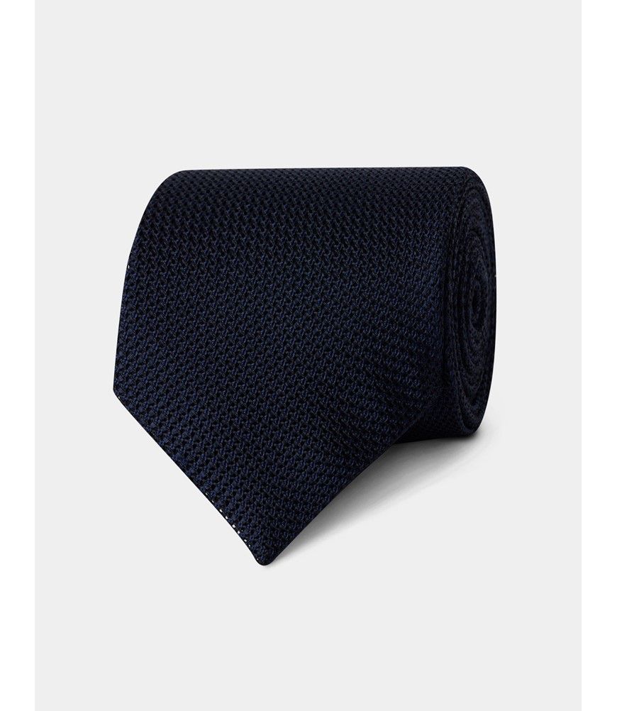 Men's Navy Grenadine Italian Silk Tie - 1913 Collection