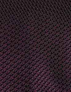 Burgundy Grenadine Italian Silk Tie - 1913 Collection-preview1