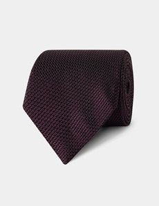 Burgundy Grenadine Italian Silk Tie - 1913 Collection