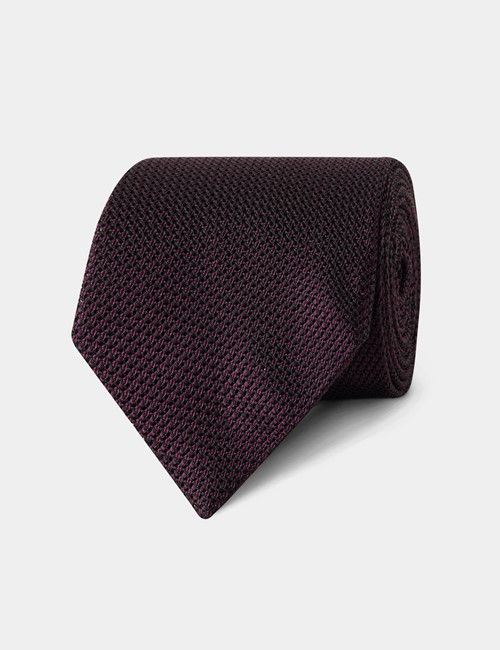 Burgundy Grenadine Italian Silk Tie - 1913 Collection