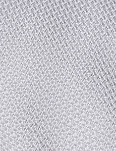 Silver Grenadine Italian Silk Tie - 1913 Collection-preview1