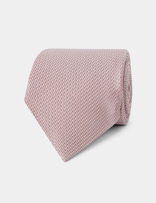 Dusky Pink Grenadine Italian Silk Tie - 1913 Collection