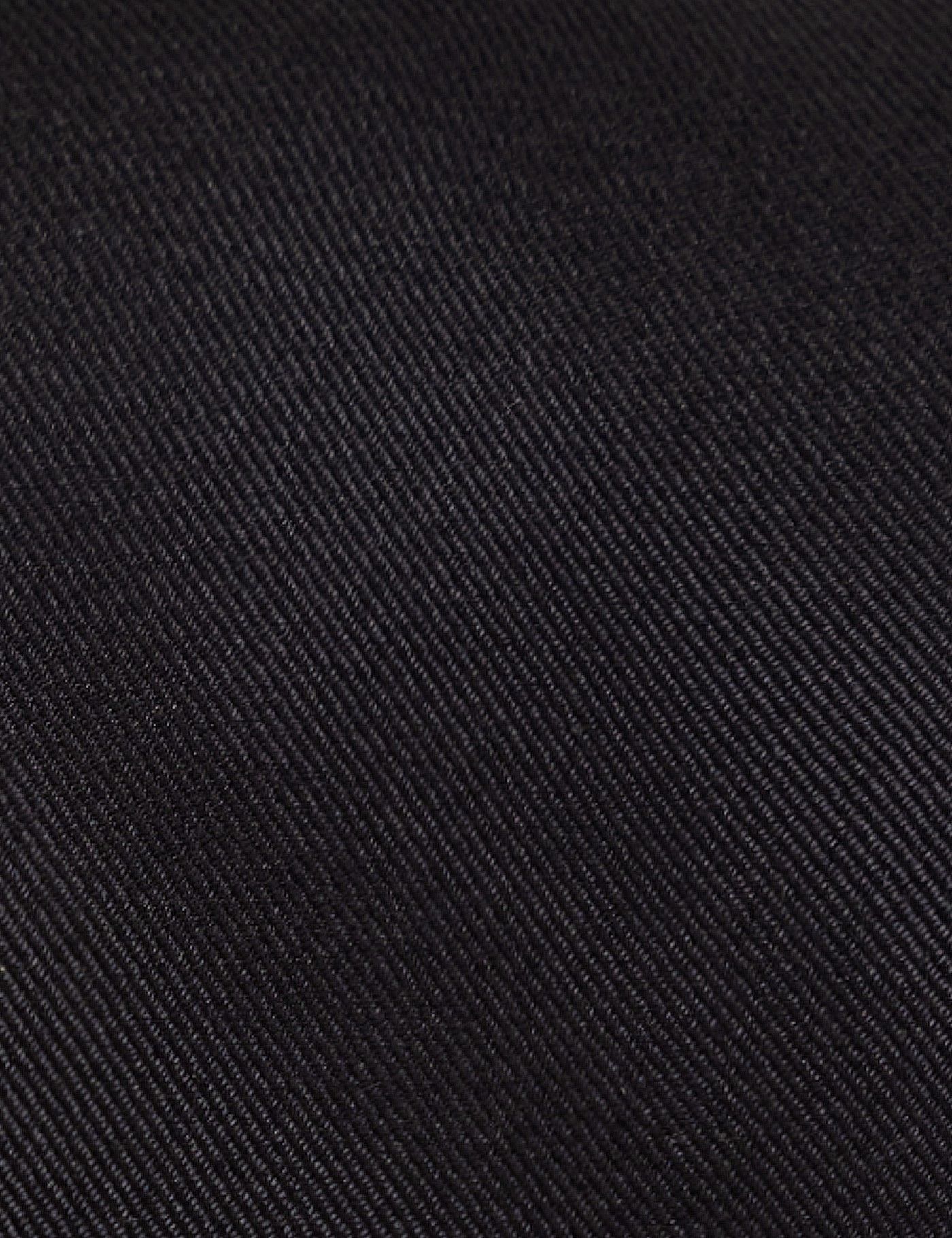 Black Plain Repp Tie - 100% Silk-preview
