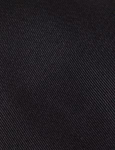 Black Plain Repp Tie - 100% Silk-preview1
