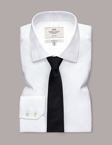 Black Plain Repp Tie - 100% Silk-preview2