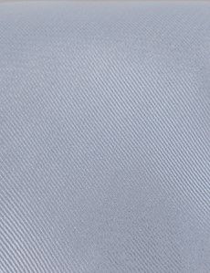 Sky Blue Plain Repp Tie - 100% Silk-preview1