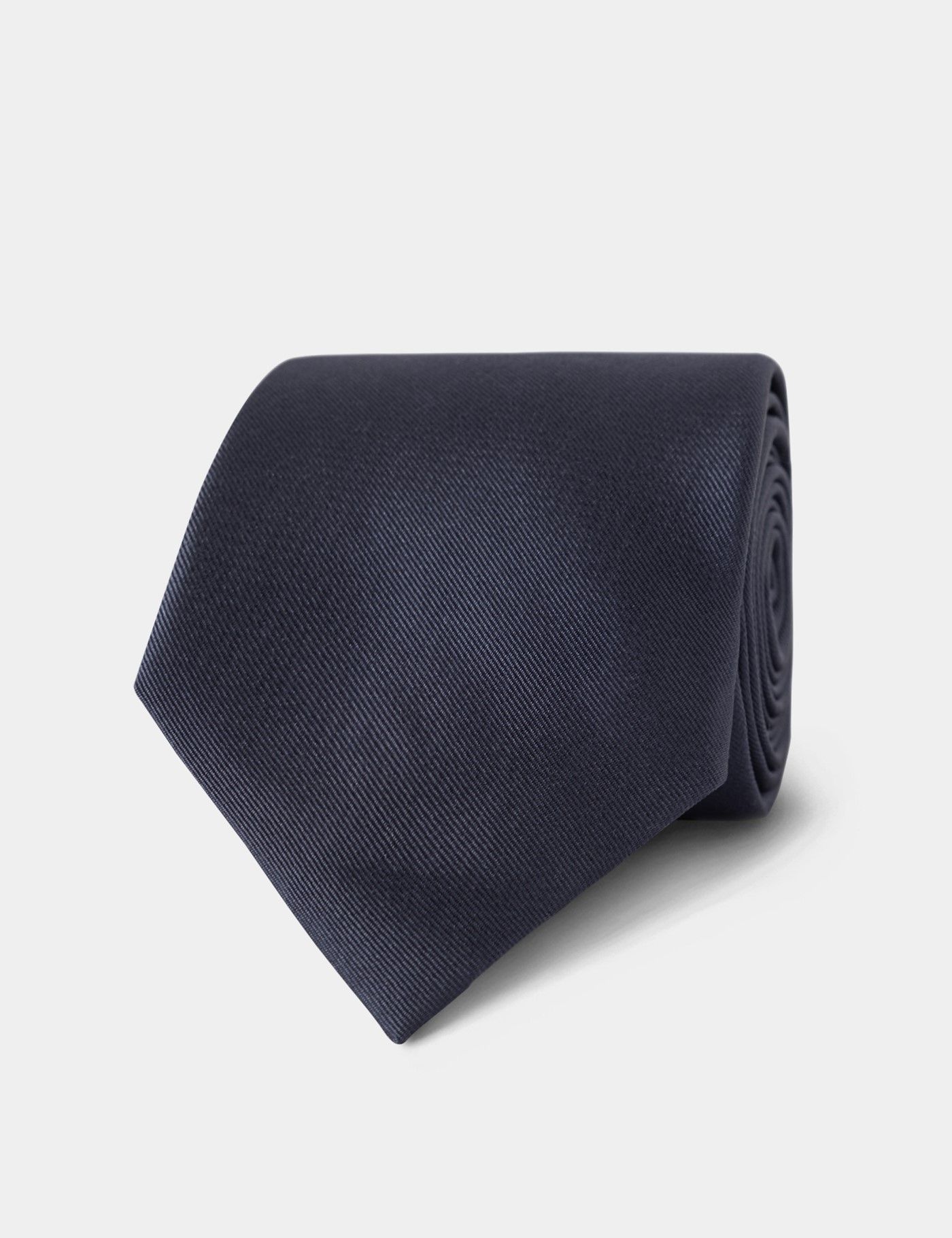 Plain Mid Blue Repp Tie