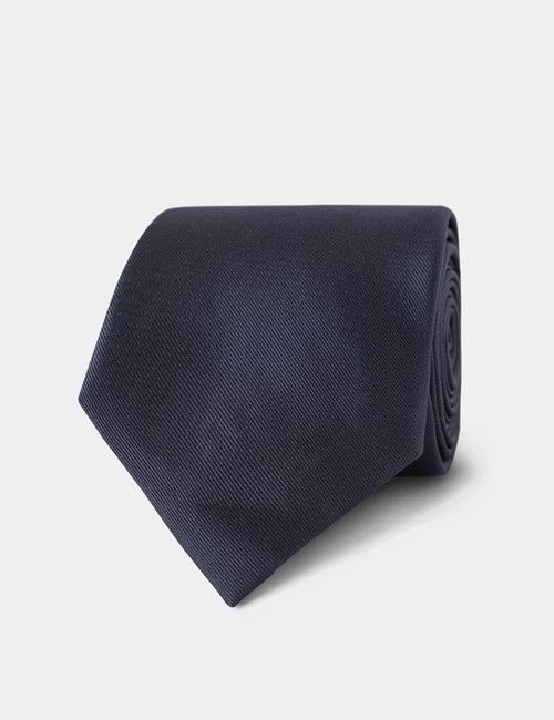 Fitted Slim Blue & Navy Stripe Non-Iron Shirt