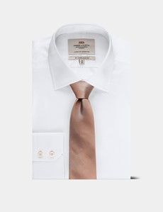 Plain Copper Repp Tie