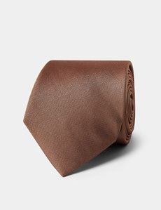 Plain Copper Repp Tie