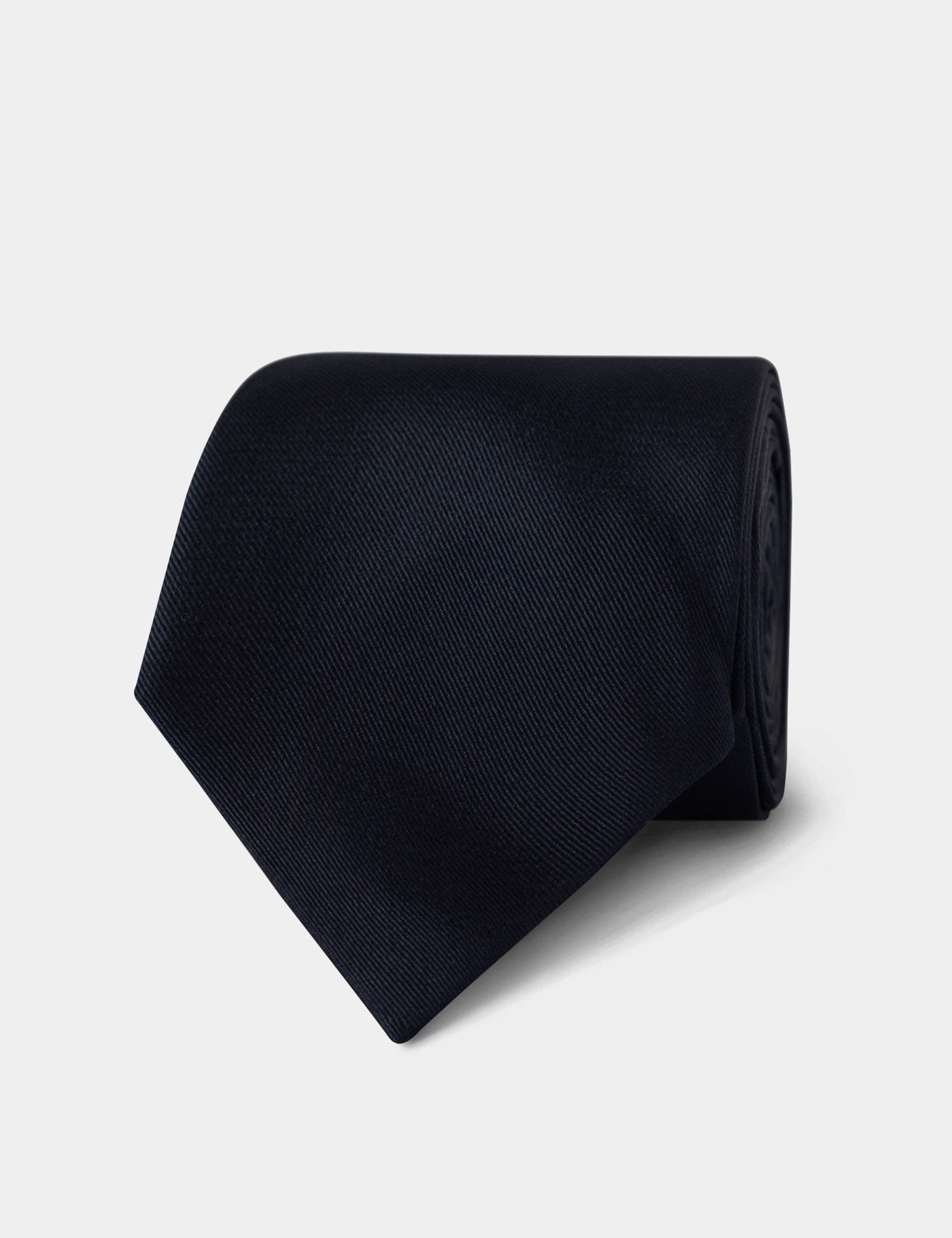 Plain Navy Repp Tie