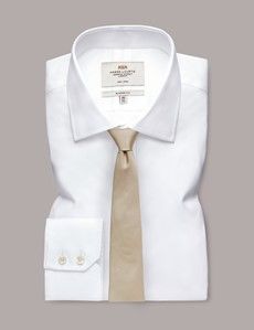 Champagne Plain Repp Tie - 100% Silk-preview2