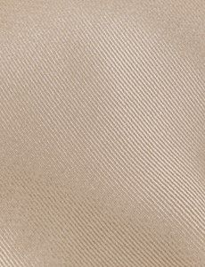 Champagne Plain Repp Tie - 100% Silk-preview1