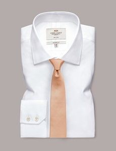 Peach Plain Repp Tie - 100% Silk-preview2