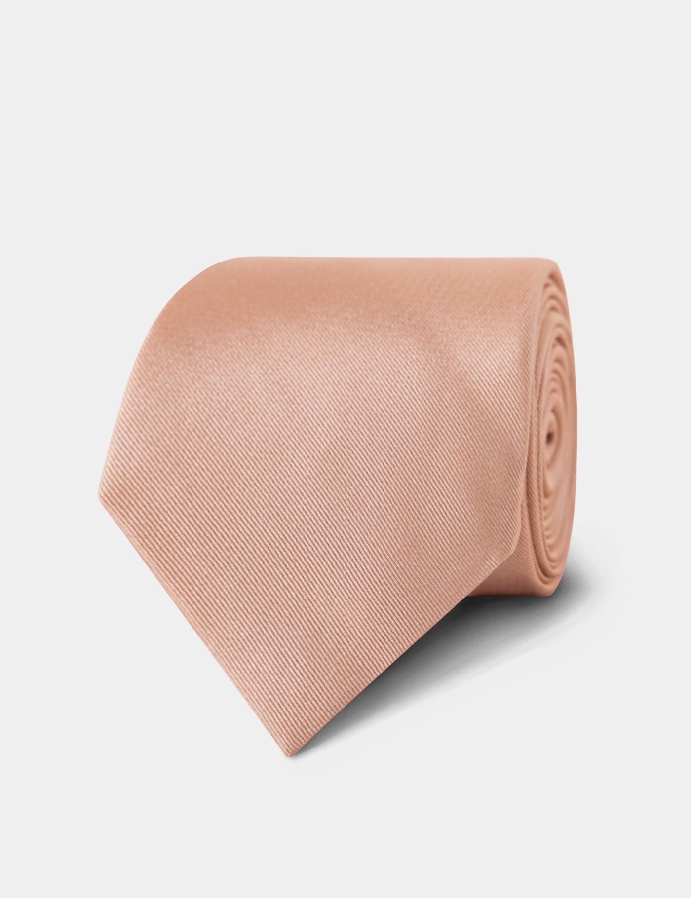 Plain Peach Repp Tie