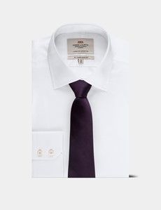 Plain Plum Repp Tie