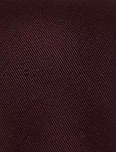 Burgundy Plain Repp Tie - 100% Silk-preview1