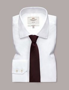 Burgundy Plain Repp Tie - 100% Silk-preview2