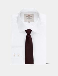 Plain Burgundy Repp Tie-preview2