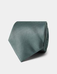 Plain Mint Green Repp Tie
