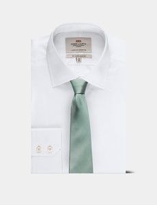 Plain Duck Egg Blue Repp Tie