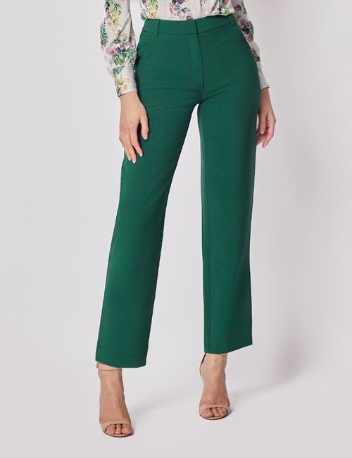 Dark Green Suit Trousers