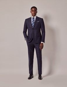 Tailored Fit Blue Tonal Check 1913 Suit Trousers