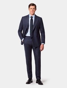 Slim Fit Navy Check 1913 Suit Trousers
