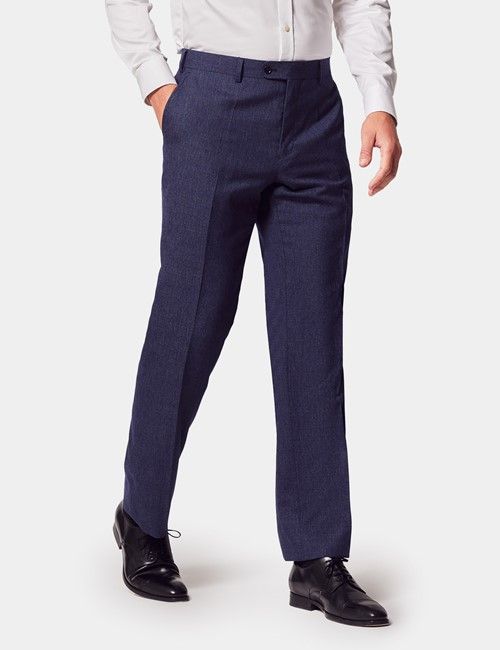 Blue & Red Prince Of Wales Plaid Classic Suit Pants