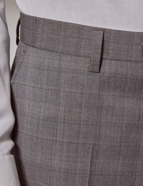 Grey Plaid Tailored Italian Pants - 1913 Collection-preview