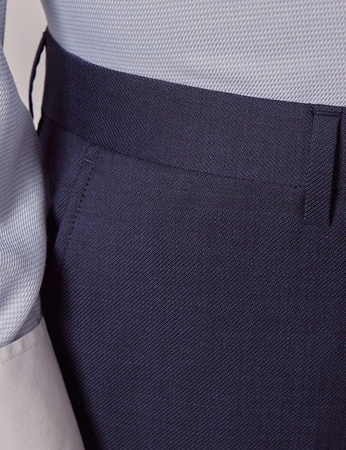 Navy Semi Plain Tailored Suit Pants-preview
