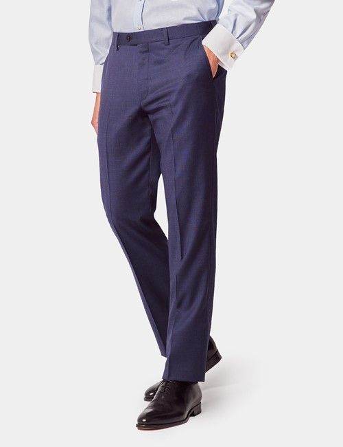 Tailored Fit Navy Semi Plain Suit Pants