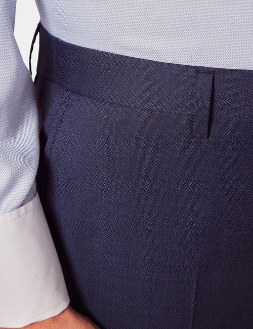 Tailored Fit Navy Semi Plain Suit Pants-preview