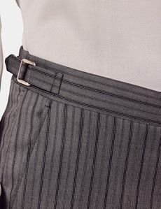 Tailored Fit Grey Striped 1913 Morning Suit Pants-preview1