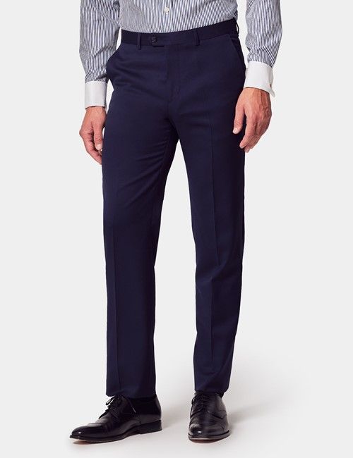 Tailored Fit Dark Blue Twill 1913 Suit Pants