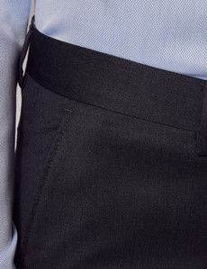 Charcoal Twill Italian Tailored Suit Pants - 1913 Collection-preview1