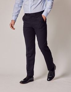Navy Twill Italian Tailored Suit Pants - 1913 Collection