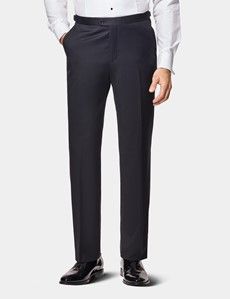 Tailored Fit Black 1913 Dinner Suit Trousers With Side Adjusters