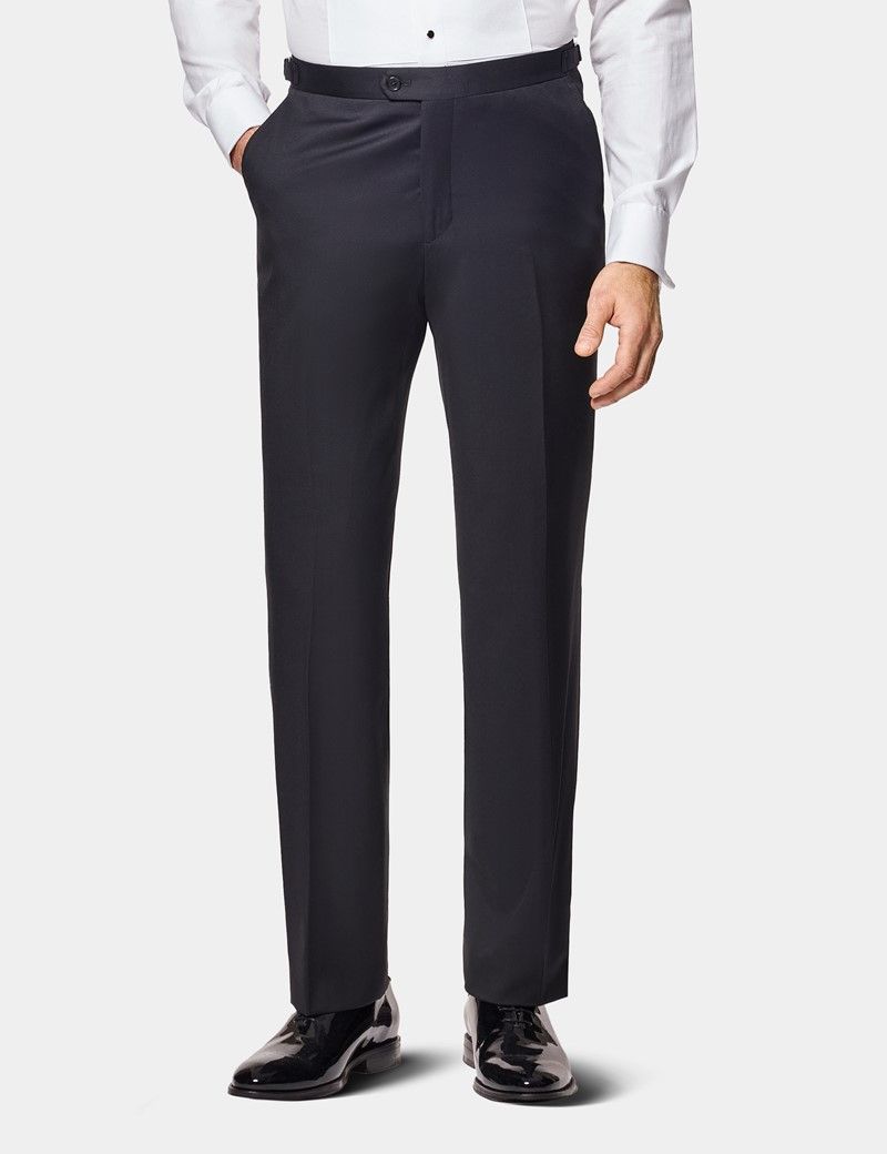 Tailored Fit Black 1913 Dinner Suit Trousers With Side Adjusters