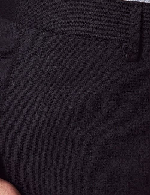 Navy Italian Wool Slim Fit Suit Trousers - 1913 Collection-preview