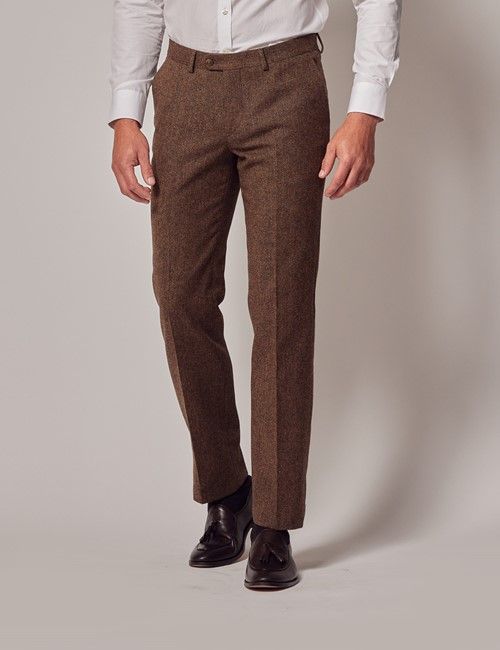 Brown Tweed Slim Suit Pants  - 1913 Collection