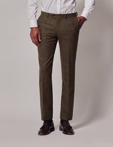 Green Tweed Slim Suit Pants - 1913 Collection