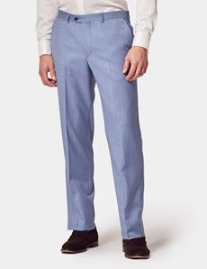 Tailored Fit Light Blue Sharkskin 1913 Suit Pants