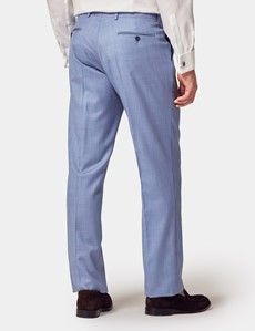 Tailored Fit Light Blue Sharkskin 1913 Suit Pants-preview2