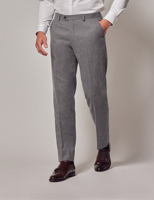 Grey Tailored Flannel Suit Trousers - 1913 Collection